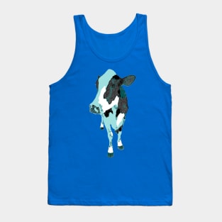 Cow Blue Tank Top